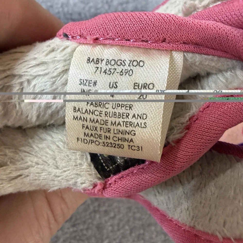 Bogs Baby Bogs Zoo Waterproof Winter Boots Toddler Girls Size 4 Insulated Pink